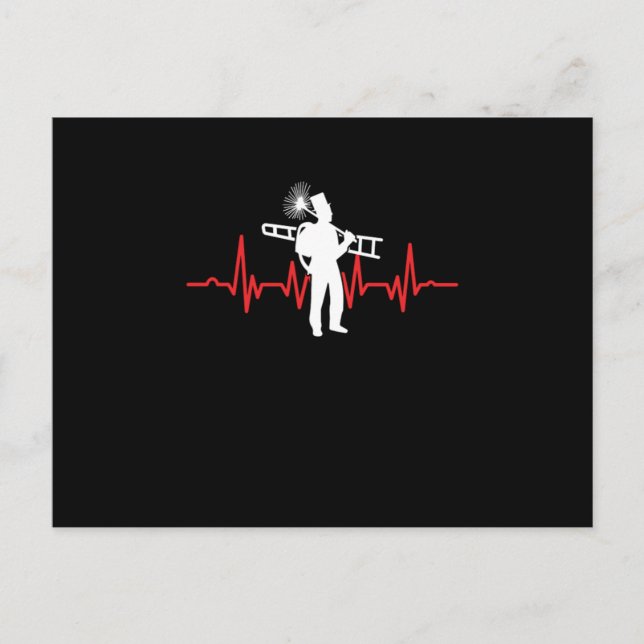 Carte Postale Ramonage de cheminée Foyer Rouge Cœur de ramoneur (Devant)