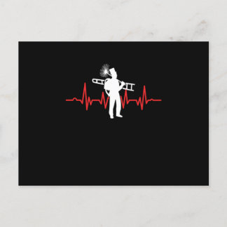 Carte Postale Ramoneur de cheminée Foyer Balayeur Rouge Heartb