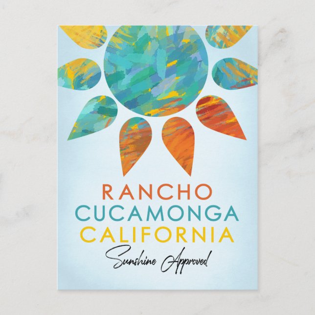 Carte Postale Rancho Cucamonga California Sunshine Travel (Devant)