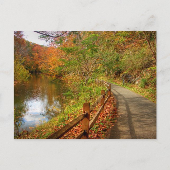 Carte Postale Randonnée d'automne Lynchburg City Trails (Devant)
