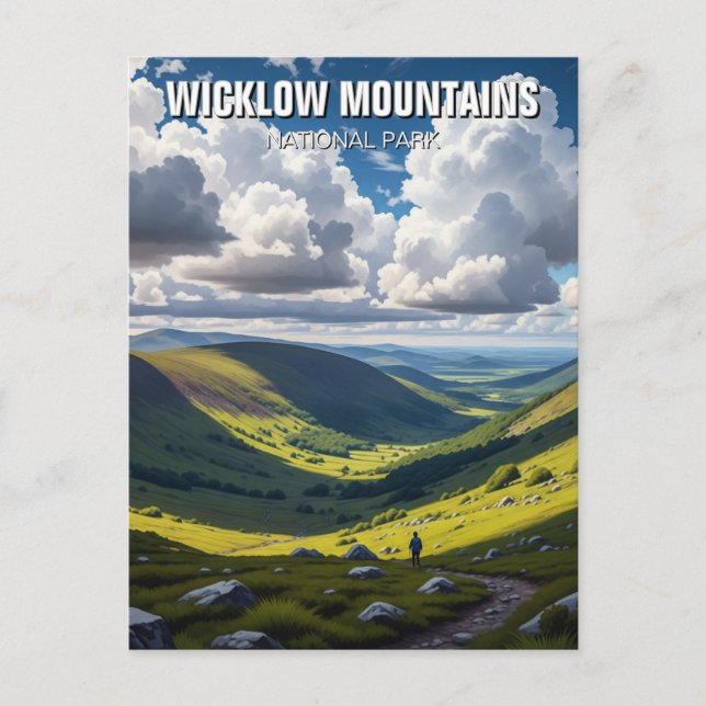 Carte Postale Randonnée pédestre dans le parc national de Wicklo (Devant)