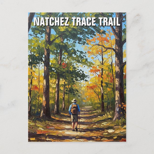 Carte Postale Randonneur sur Natchez Trace Trace Trace (Devant)