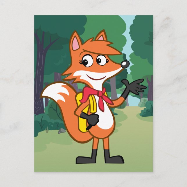 Carte Postale Ranger Rick | Scarlett Fox qui agite (Devant)