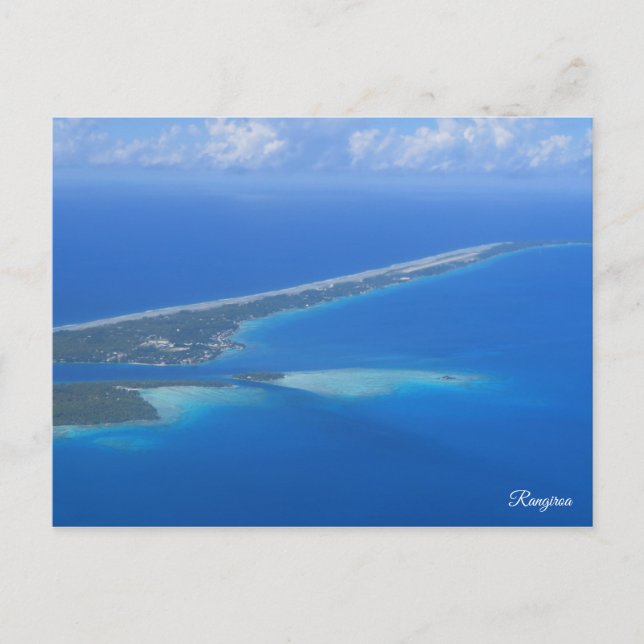 Carte Postale Rangiroa vu d'avion (Devant)