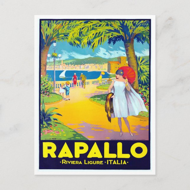 Carte Postale Rapallo Italie voyage millésime (Devant)