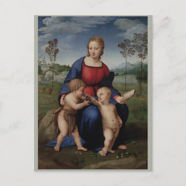 Carte Postale Raphael Madonna du Goldfinch (Devant)