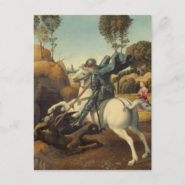 Carte Postale Raphael - Saint George et le Dragon (Devant)