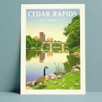 Rapides de cèdre vintage Iowa