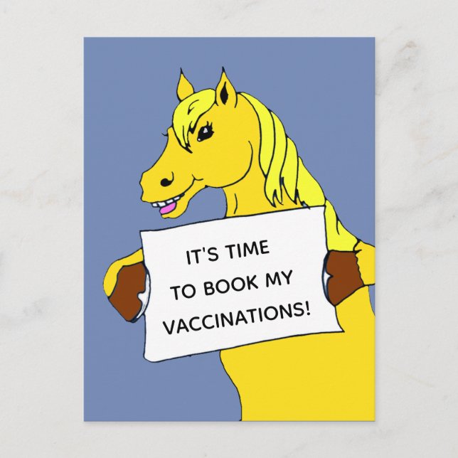 Carte Postale Rappel de la vaccination contre les chevaux de la  (Devant)