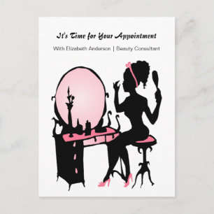 Carte Postale Rappel de rendez-vous de consultant en beauté
