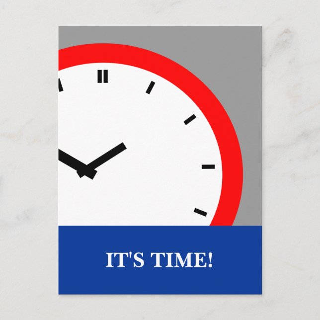 Carte Postale Rappel de rendez-vous de contact direct d'horloge (Devant)