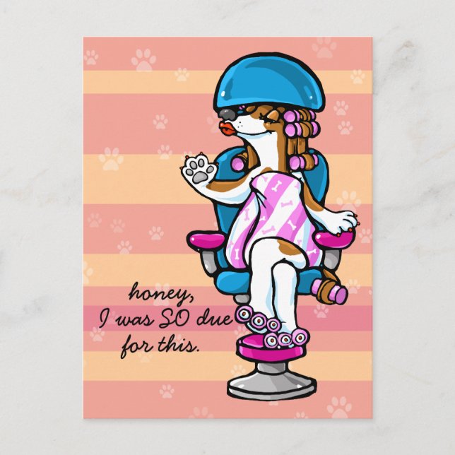 Carte Postale Rappel de rendez-vous du chien Groomer (Devant)