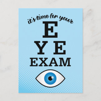 Carte Postale Rappel de rendez-vous pour l'examen ophtalmologiqu