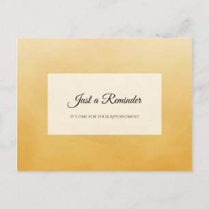 Carte Postale Rappel de rendez-vous professionnel simple et jaun