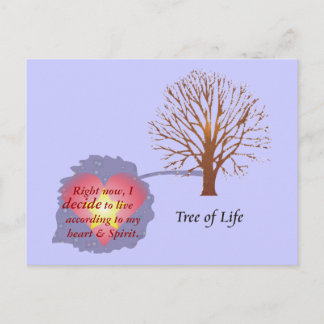 Carte Postale Rappel quotidien - Arbre de vie