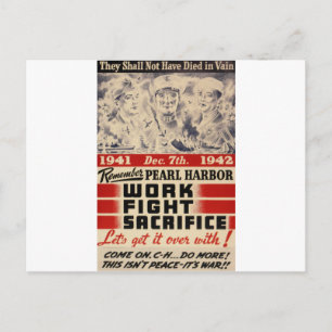 Carte Postale Rappelez-vous Pearl Harbor