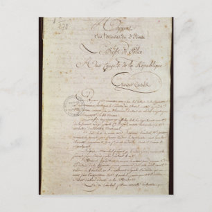 Carte Postale Rapport de police de l'intendant à Napoléon
