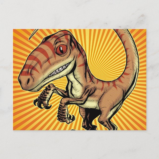 Carte Postale Raptor Dinosaur de Velociraptor par Marco D Carill (Devant)