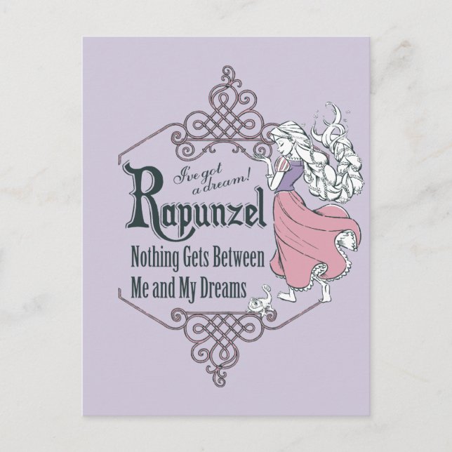 Carte Postale Rapunzel | J'ai un rêve ! (Devant)