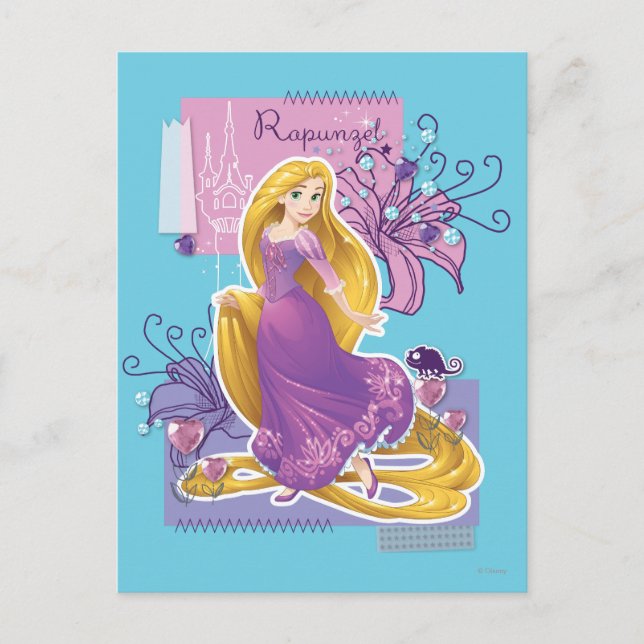Carte Postale Rapunzel - Princesse Artistique (Devant)