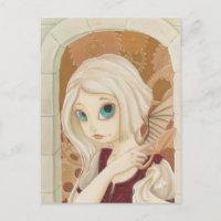 Rapunzel - Steam punk Fairy tale Post Card