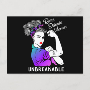 Carte Postale Rare Disease Warrior Unbreakable T-Shirt Awareness