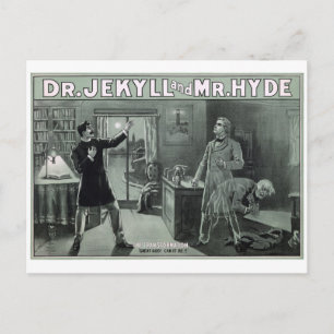 Carte Postale Rare Dr Jekyll et M. Hyde Transformation Poster