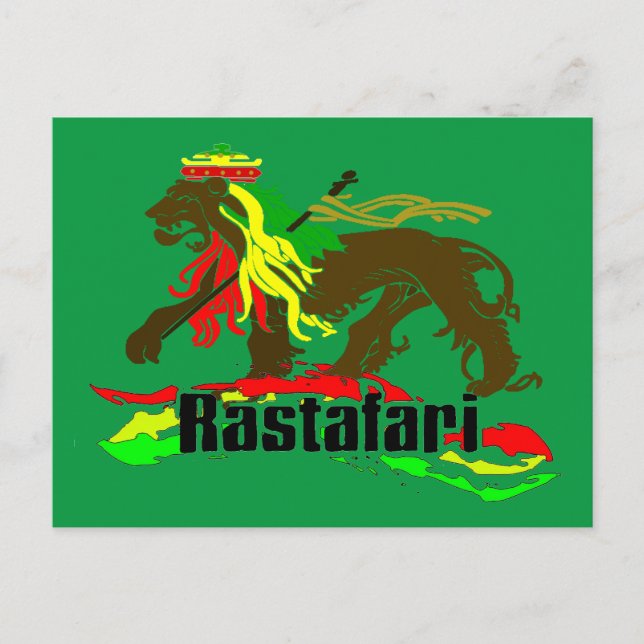 Carte Postale Rasta de reggae, Lion, Sion 2 (Devant)