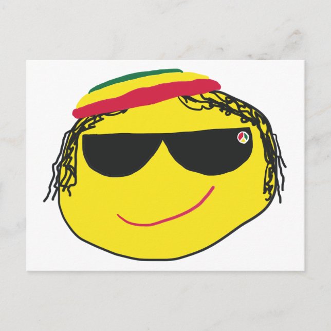 Carte Postale Rasta Emoji (Devant)