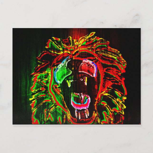 Carte postale Rasta Lion (Devant)