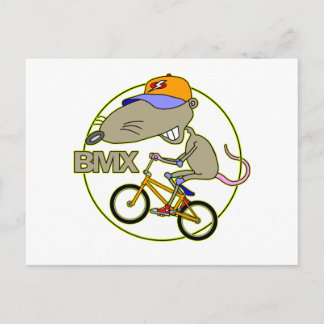 Carte Postale Rat BMX
