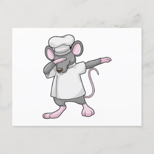 Carte Postale Rat en tant que cuisinier au Hip Hop Dance Dab