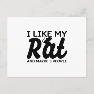 Carte Postale Rat et 3 personnes   Rongeurs Rats d'animaux de co