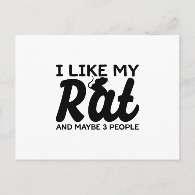 Carte Postale Rat et 3 personnes | Rongeurs Rats d'animaux de co (Devant)