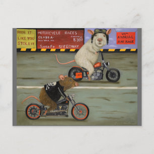 Carte Postale Rat Race 3 Moto Race