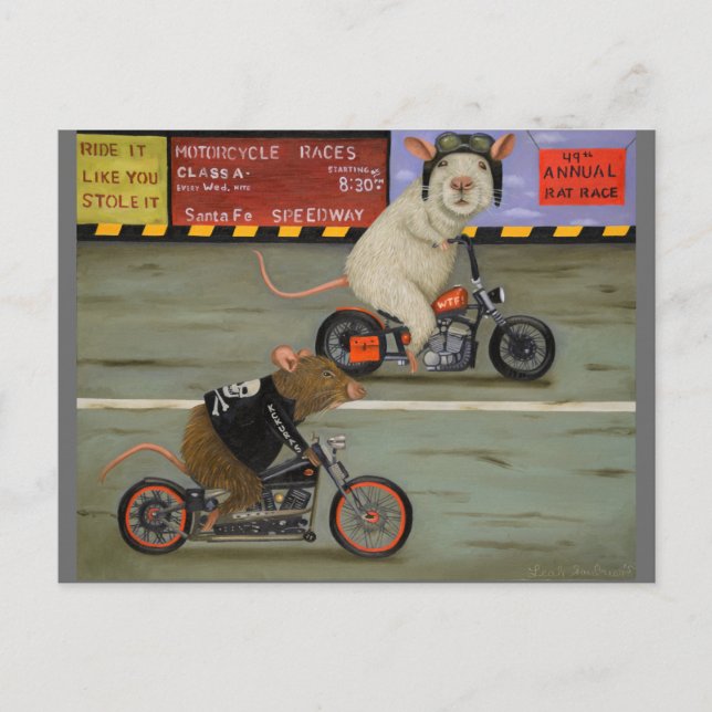 Carte Postale Rat Race 3 Moto Race (Devant)