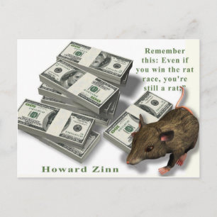 Carte Postale Rat Race, Howard Zinn