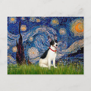 Carte Postale Rat Terrier - Nuit étoilée