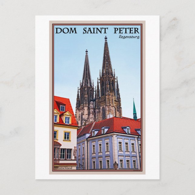 Carte Postale Ratisbonne - Cathédrale St Peter (Devant)