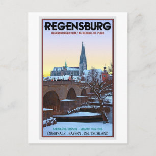 Carte Postale Ratisbonne - Dom und Steinerne Brücke