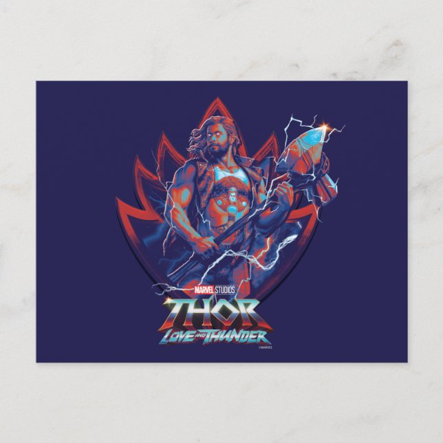 Carte Postale Ravager Thor Gardiens de la Galaxie Graphique (Devant)