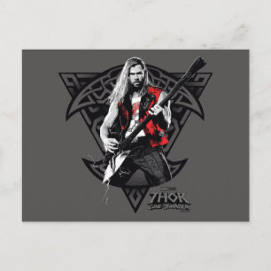Carte Postale Ravager Thor Heavy Metal Norse Caractère Graphique