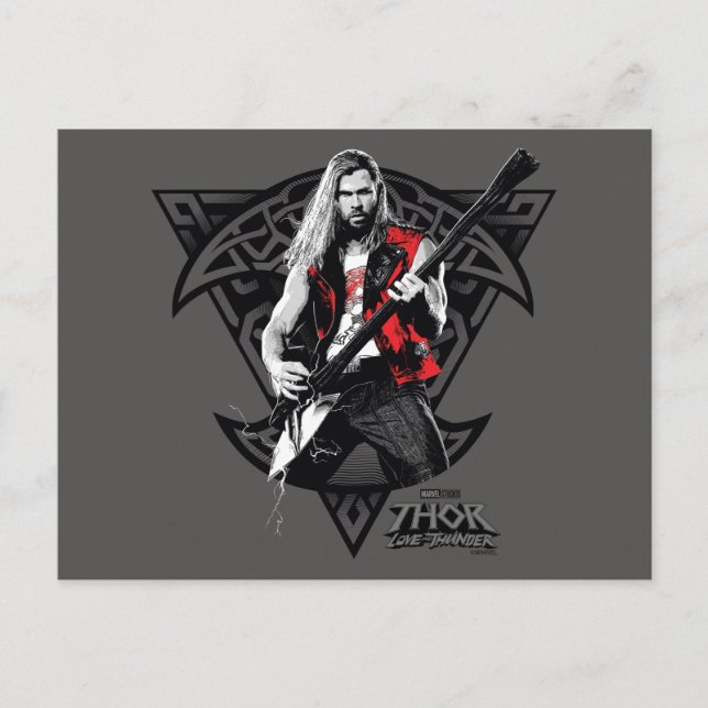 Carte Postale Ravager Thor Heavy Metal Norse Caractère Graphique (Devant)