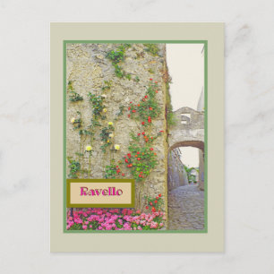 CARTE POSTALE RAVELLO,ITALIE/RUE PAVÉE, VOÛTE, ROSES