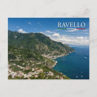Carte Postale Ravello vue sur la côte d'Amalfi - Italie