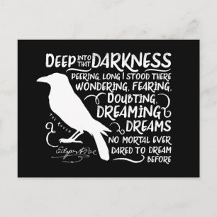Carte Postale Raven (Deep Into That Darkness) par Edgar Allan Po