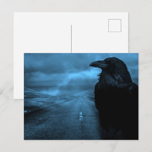 Carte Postale Raven on Road (Devant / Derrière)