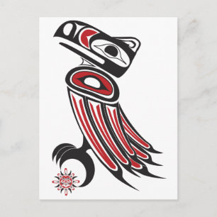 Carte Postale Raven vole le soleil