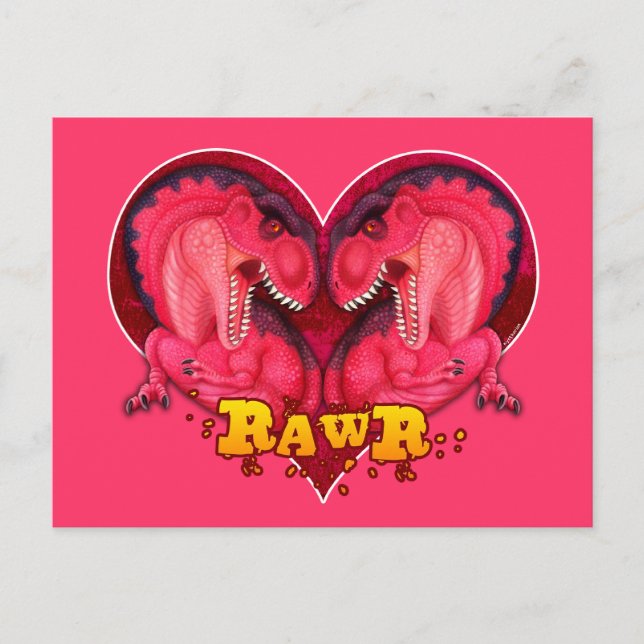 Carte Postale Rawr Love-a-saurus (Devant)