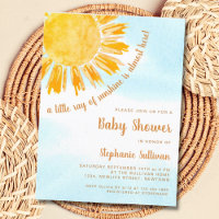 Carte postale Ray of Sunshine Baby shower Invitati